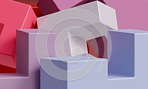 Abstract Pastel Cubes Background