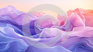 Abstract Pastel Fabric Waves Background