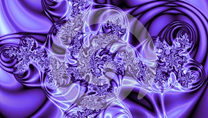 Abstract pastel fractal background in light lilas, white and violet with lines and snowflakes
