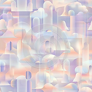 Abstract Pastel Geometric Shapes Background photo