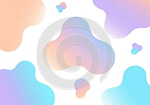 Abstract pastel gradient blob shapes on a white background