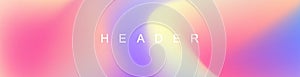 Abstract pastel gradient header background. Innovation header background design for cover. Landing page concept for your