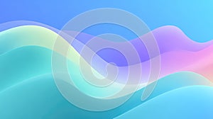 Abstract pastel gradient waves forming smooth fluid background