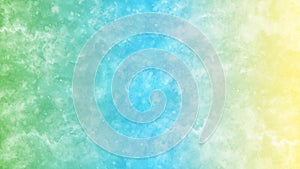 Abstract Pastel Green, Blue and Yellow Gradient Background with Watercolor Splashes Texture photo