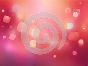 abstract pastel holographic abstract illustration blur red background with defocused square bokeh