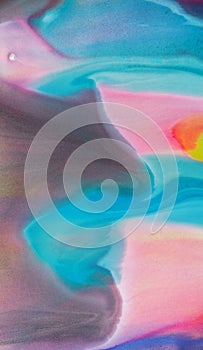 Abstract pastel marbled background with swirls in blue, yellow, and pink hues.