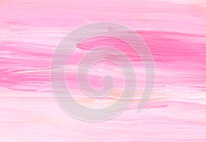 Abstract pastel pink and white background texture. Soft brush strokes on paper