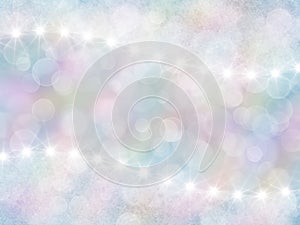 Abstract pastel rainbow background with boke and stars