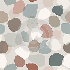Abstract Pastel Shapes Pattern in Modern Geometric Minimalist Design.