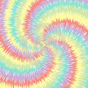 Abstract pastel swirl background. Tie dye pattern. Vector illustration.