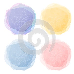 Abstract pastel watercolor labels