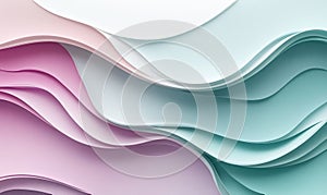 Abstract Pastel Waves Background