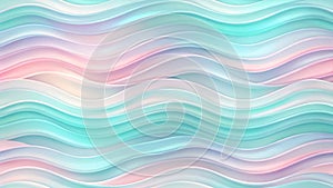 Abstract pastel wave pattern background design with smooth, flowing lines and soft color gradient. Generative AI