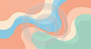 Abstract pastel waves create a calming, colorful, and modern background