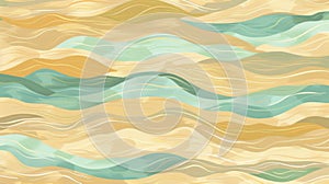 Abstract Pastel Waves Pattern Background Illustration
