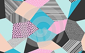 Abstract patchwork vector pattern background