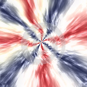 Abstract patriotic red white and blue blur tie dye background for party celebration, voting, July poster