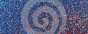 Abstract patriotic red white and blue glitter sparkle background for 4th of July Memorial, Labor, Independence, Presidents and Vet