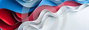 Abstract Patriotic Waves in Red, White, and Blue