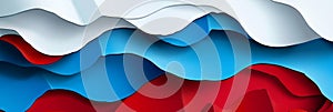 Abstract Patriotic Waves in Red, White, and Blue