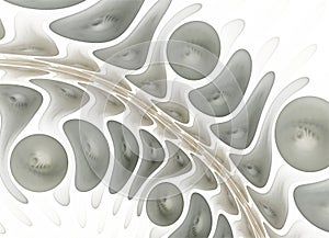 abstract pattern of abstract rounded elements on a transparent background