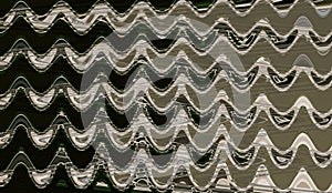 Abstract pattern background with zigzag and waves in black, beige, and brown, tones. Artistic image processing created