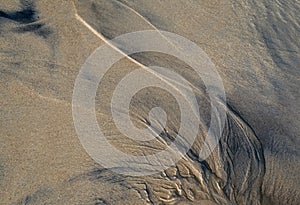 Abstract pattern on the beach sand