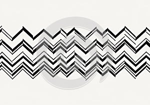 Abstract pattern of black zigzag lines on a white background. The