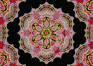 Abstract pattern of multicolored threads with 3D effect