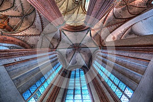 Abstract pattern ceiling in German church