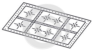 Abstract Pattern with Circular Elements & Stars Vector, vector design Generative AI