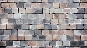 Abstract Pattern Of Colored Bricks With Dark Gray And White