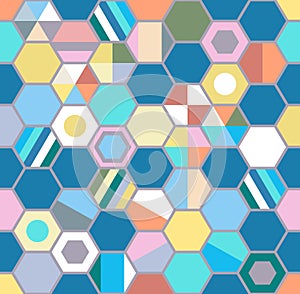 Abstract pattern with colorful geometric shapes