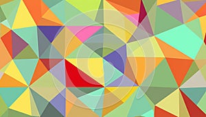 Abstract geometric pattern with colorful triangles design Generative AI