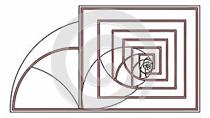 Abstract pattern of concentric nested squares vector design Generative AI