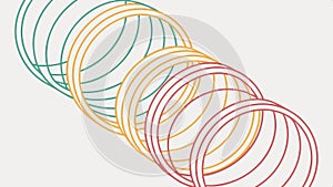 Abstract pattern of concentric and overlapping circles and spiral forms vector design Generative AI