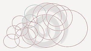 Abstract pattern of concentric and overlapping circles. vector design Generative AI