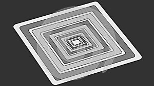 Abstract pattern of concentric squares, visual depth or design vector design Generative AI