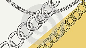 Abstract pattern of decorative chains illustration, vector design Generative AI
