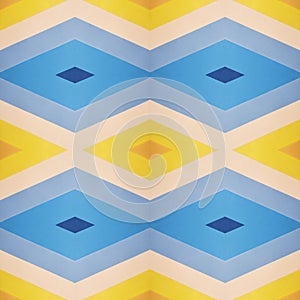 abstract pattern design with cuts of foamy in yellow and blue colors, background and texture
