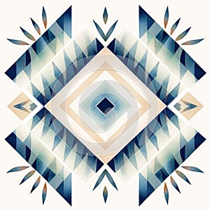 Multidimensional Tribal Pattern On White Background photo