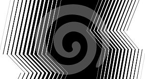 Abstract pattern with dynamic zigzag lines on a black background