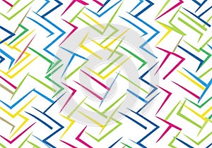 Abstract pattern featuring intersecting zigzag lines