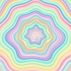 Abstract pattern featuring wavy, concentric lines