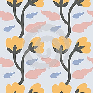Abstract Pattern Floral Seamless Design. EPS10 Vector