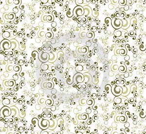Abstract pattern with florid ornamentation.