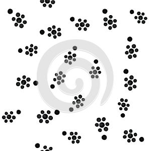 Abstract pattern of flowers black points