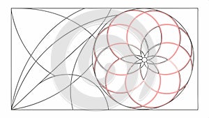 Abstract pattern of flowing lines creating a geometric spiral design vector design Generative AI