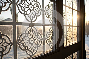 Abstract pattern on a window