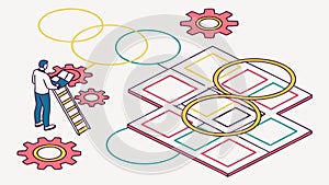 Abstract pattern with geometric shapes, modern design, vector design Generative AI